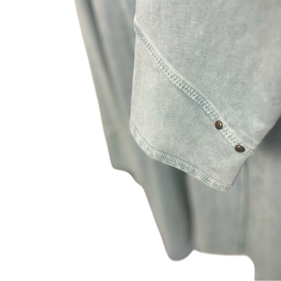 Testimony Los Angeles NEW Seafoam Green Long Line Jacket, Artisan, Bohemian, S - Picture 4 of 8